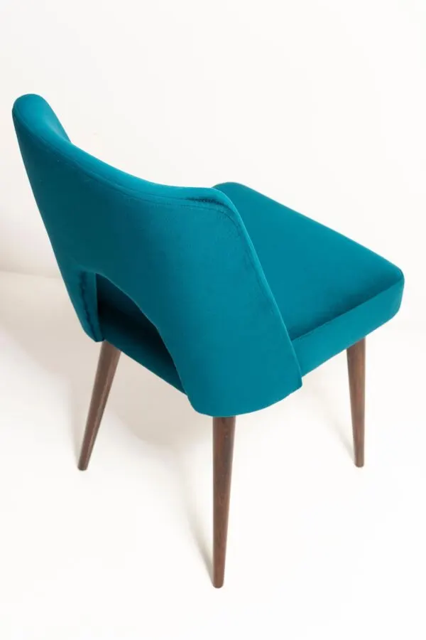 Illustration numéro 4 du produit Chaise 'Shell' en Velours Vert Émeraude Milieu du Siècle, Europe, 1960s