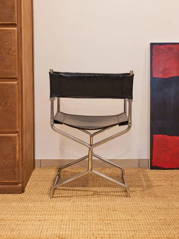 Illustration numéro 4 du produit Fauteuil cantilever pliant en métal tubulaire