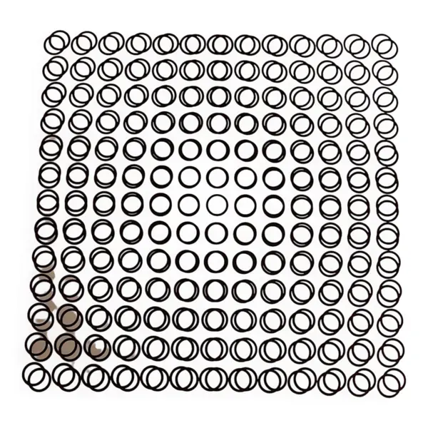 Illustration numéro 4 du produit ​Sérigraphie Vasarely - ''Cinétique Profonde'' - Illusion 3D & Noir et B