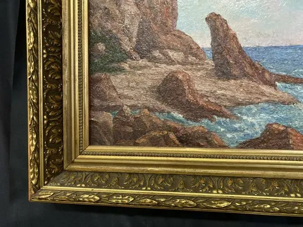 Illustration numéro 4 du produit École Française du XXe siècle, Marine méditerranéenne, huile sur toile