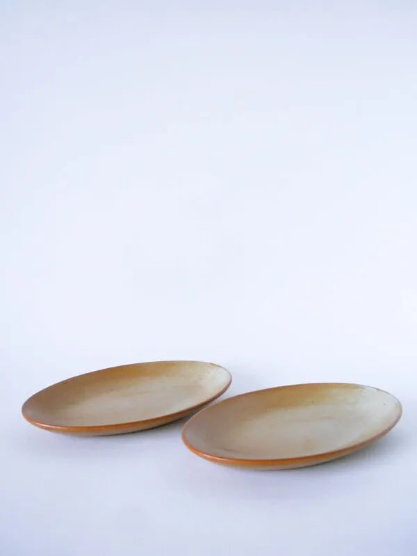 Illustration numéro 4 du produit Paire de petits plats ovals en grès, 1970