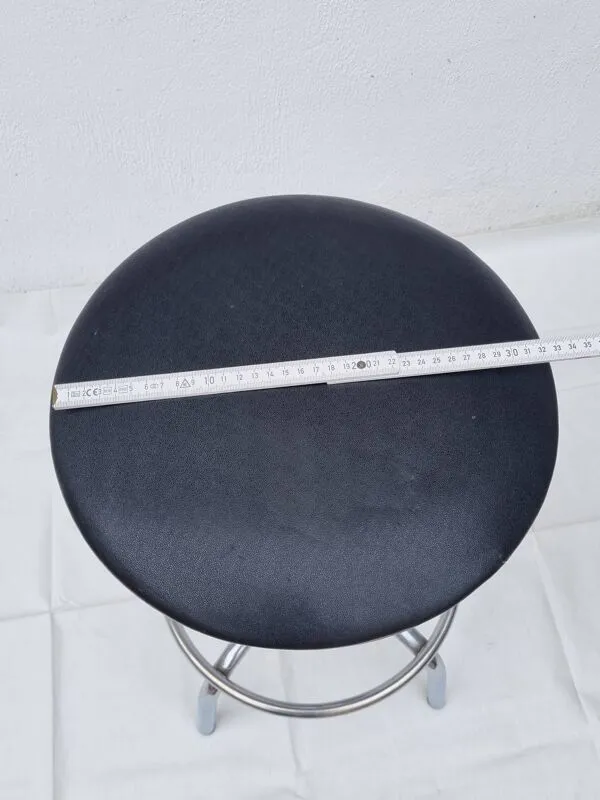 Illustration numéro 4 du produit Tabouret vintage réglable chromé 56 cm