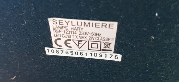 Illustration numéro 4 du produit Lampe design vintage Seylumière Hary – Double spot orientable – Années 80