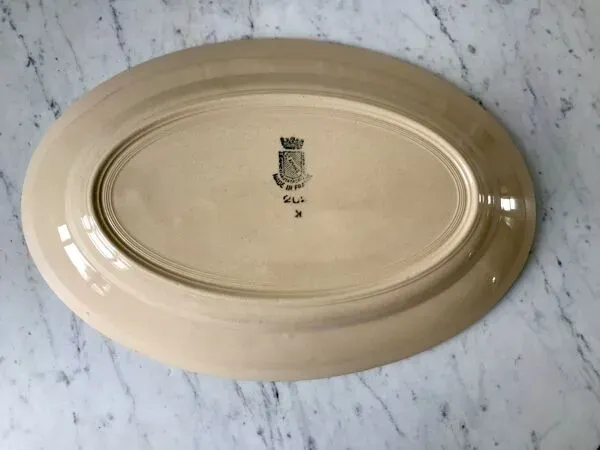 Illustration numéro 4 du produit Duo de raviers fleurs bleues Saint-Amand années 30-40