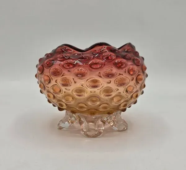 Illustration numéro 4 du produit Coupe, vide poche  en verre moulé à décor bullé, Tchécoslovaquie, milieu XXème s.