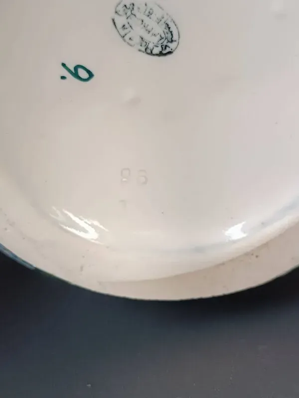 Illustration numéro 4 du produit Pichet, vase en porcelaine irisée décor pissenlits Amphora Tchécoslovaquie 1920