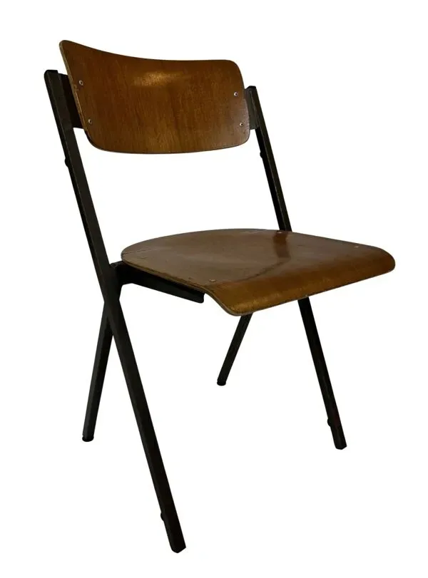 Illustration numéro 4 du produit Ensemble De Quatre Chaises Compass 1960 Chaises D'école Design Néerlandais