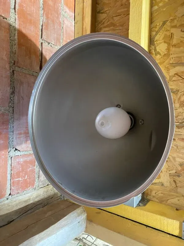 Illustration numéro 4 du produit Suspension Ancienne Industrielle PHILIPS Globe Alu Gris  Vintage