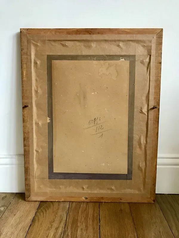 Illustration numéro 4 du produit Miroir en bois et stuc doré début XXème