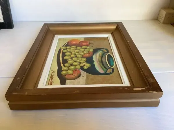 Illustration numéro 4 du produit Tableau nature morte huile sur panneau signée