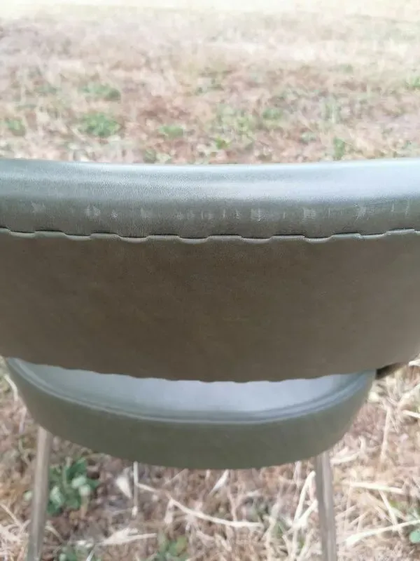 Illustration numéro 4 du produit Fauteuil vintage de conférence en skaï vert Roset SNA