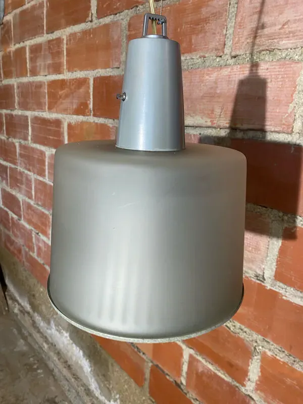 Illustration numéro 4 du produit Suspension ancienne metal gris avec variateur vintage