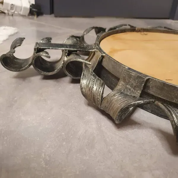 Illustration numéro 4 du produit Miroir brutaliste en fer forgé Espagne 1950