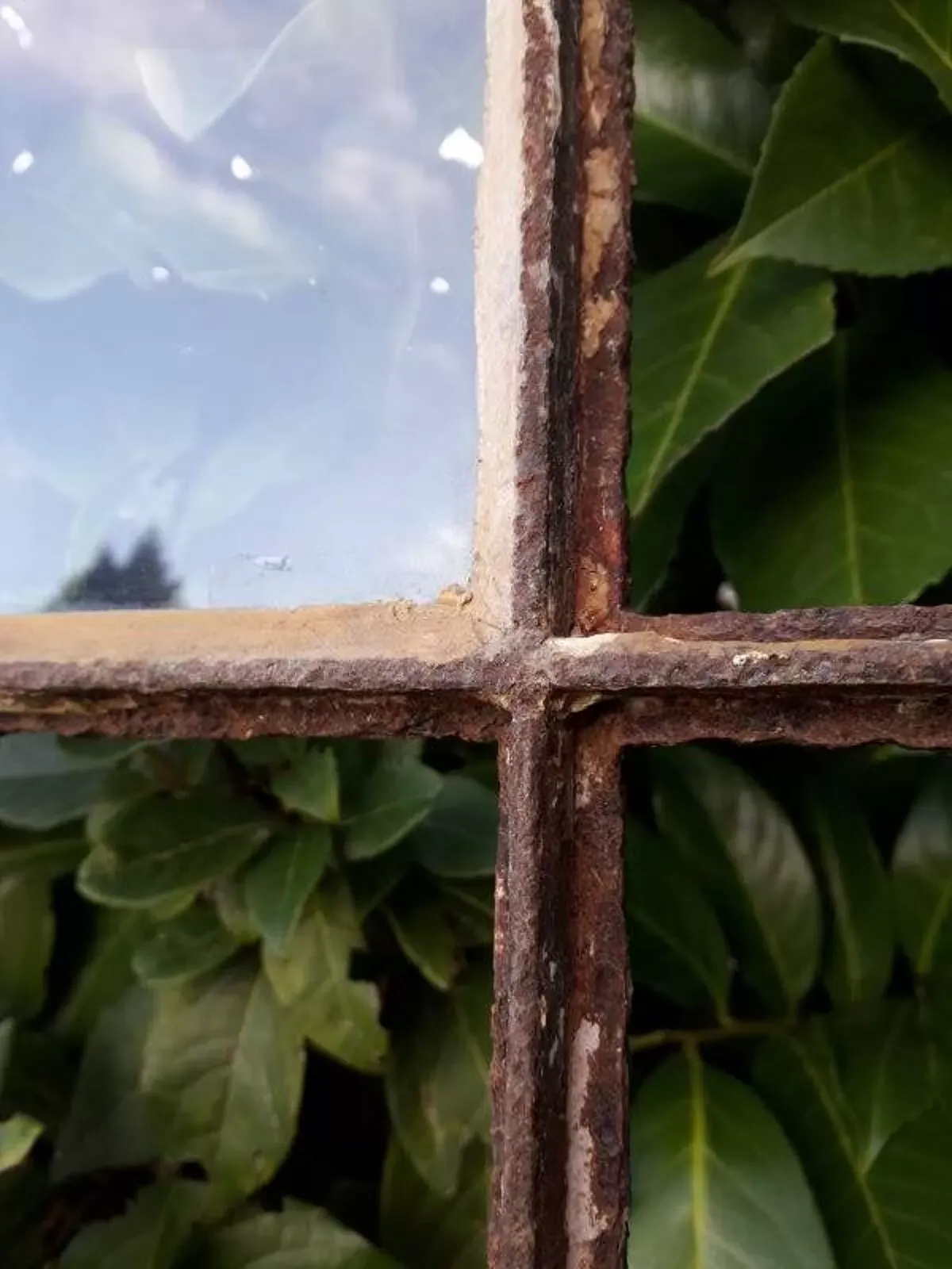 Illustration numéro 4 du produit Fenêtre industrielle arquée métal L128xH114 verrière XIX° 2 vantaux