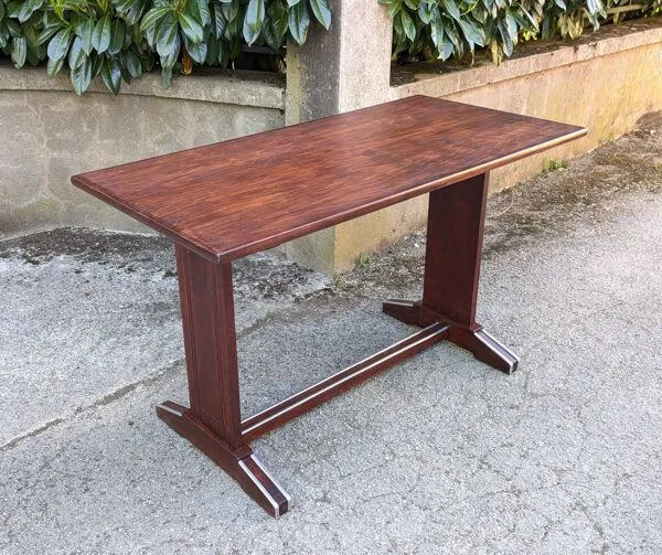 Illustration numéro 4 du produit Table de bistrot restaurée finition teck 1950