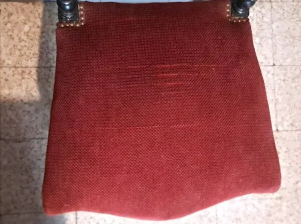 Illustration numéro 4 du produit Chaise Prie Dieu Napoléon III bois noir velours rouge 1900