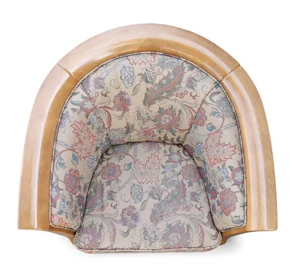Illustration numéro 4 du produit 2 x fauteuil / fauteuil club / tissu fleuri / années 1980