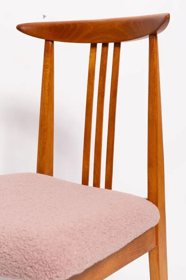 Illustration numéro 4 du produit Chaise en boucle rose poudre du milieu du siècle par M. Zielinski, Europe, années 1960