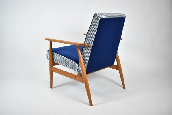Illustration numéro 4 du produit Fauteuil vintage rénové original des années 1960, velours