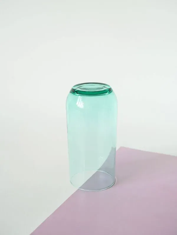 Illustration numéro 4 du produit Lot de 5 verres à eau Long Drink en verre vert, 1970