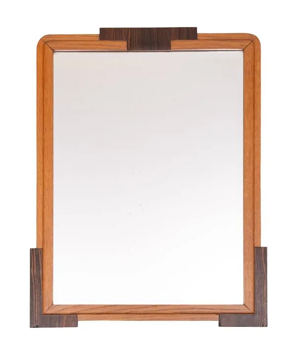 Illustration numéro 4 du produit Miroir Art Déco néerlandais, cadre en chêne, École d'Amsterdam, années 1920