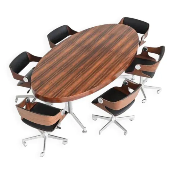 Illustration numéro 4 du produit Table à manger P. Fabricius & J. Kastholm Kill International Allemagne 1970