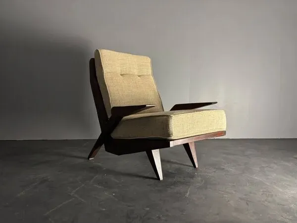 Illustration numéro 4 du produit Fauteuil lounge moderniste brésilien du milieu du siècle par Acacia Gil Borsoi, années 1950