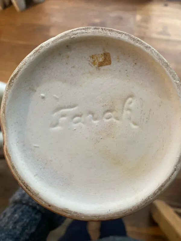 Illustration numéro 4 du produit Service à orangeade en grès moucheté signé Farah, Vallauris années 1960-70