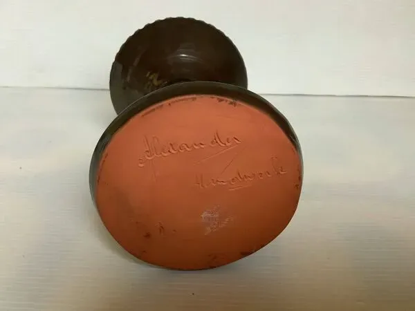 Illustration numéro 4 du produit Bougeoir glaçure marron