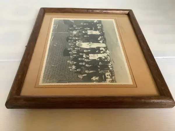 Illustration numéro 4 du produit Ancienne photographie de mariage avec un militaire mariés