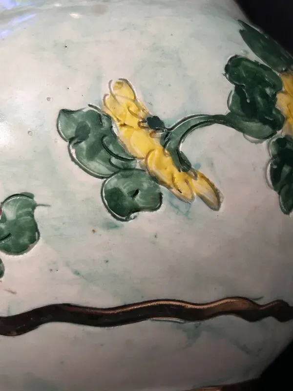 Illustration numéro 4 du produit Vase Boule Art Nouveau signé Jérôme Massier - Vallauris (Début XXe)