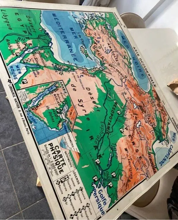 Illustration numéro 4 du produit Ancienne carte école Asie Occidentale (n 16 bis) - Edouard Bruley