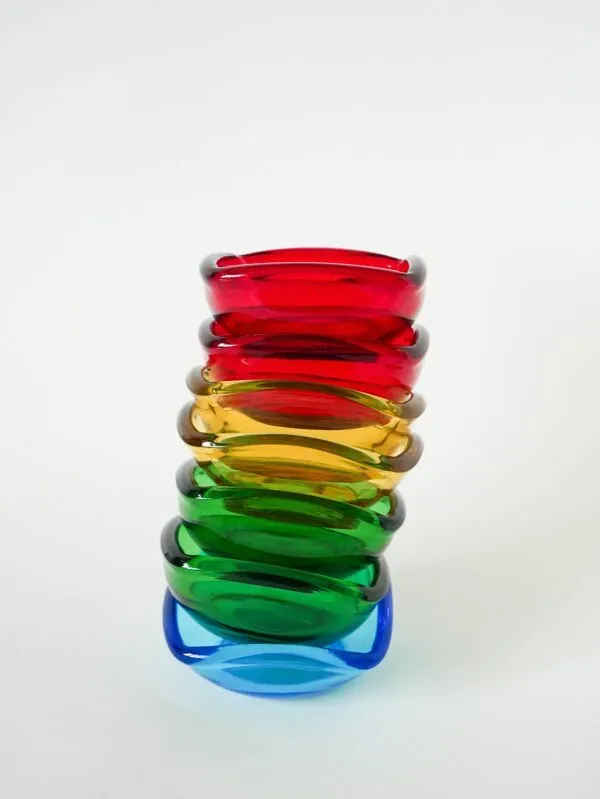 Illustration numéro 4 du produit Vide-poche en verre coloré bleu, dans le goût de Murano, 1970