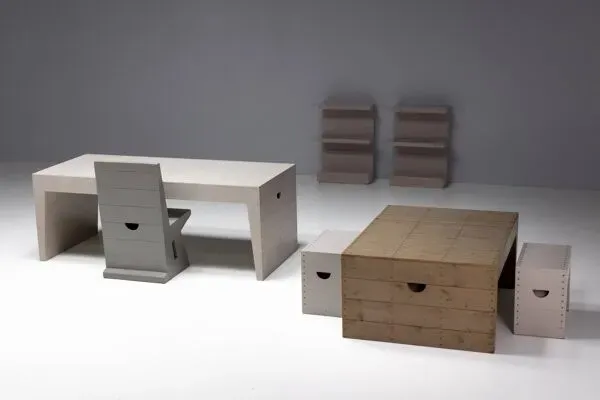 Illustration numéro 4 du produit Table basse par Dom Hans van der Laan et Jan de Jong, Pays-Bas, années 1960