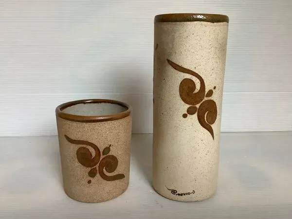 Illustration numéro 4 du produit Paire vases rouleaux hiboux chouettes Tonala Mexicain