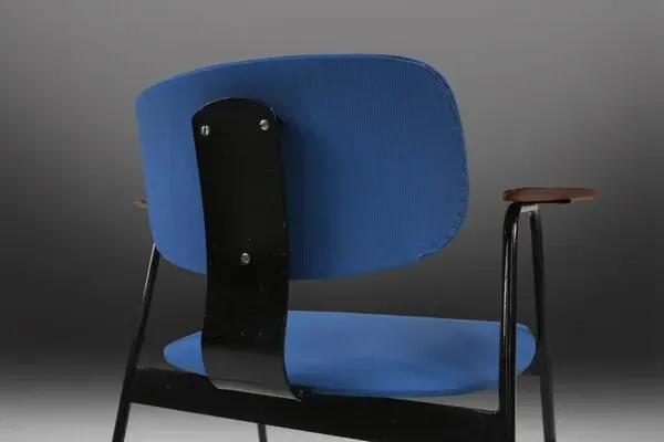Illustration numéro 4 du produit Ensemble de 6 chaises de salle à manger par Willy Van Der Meeren pour Tubax, Belgique, années 1950.