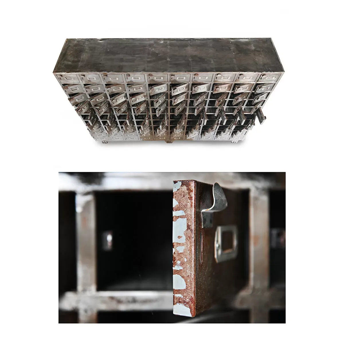 Illustration numéro 4 du produit Meuble industriel à 100 casiers en métal