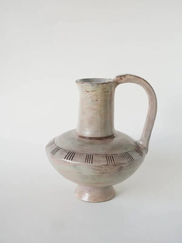 Illustration numéro 4 du produit Grand vase en poterie, style brutaliste, 1970