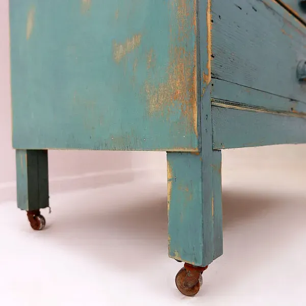 Illustration numéro 4 du produit Meuble d'atelier industriel en pin avec 12 tiroirs, vers 1940