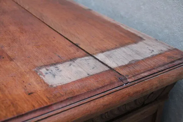 Illustration numéro 4 du produit Double corps fin XIX° en chêne et vitraux colorés