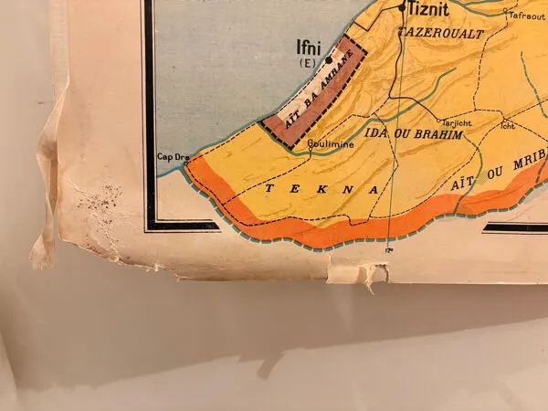 Illustration numéro 4 du produit Carte géographie Maroc vintage Vidal Lablache