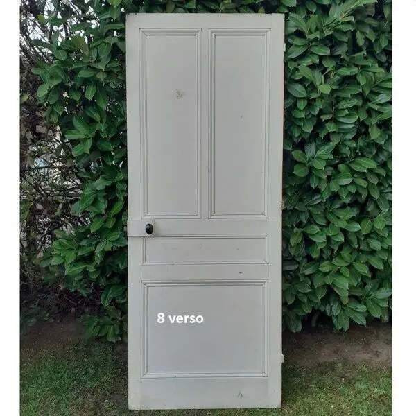 Illustration numéro 4 du produit Série de 9 portes anciennes de communication pleines et vitrées bois massif