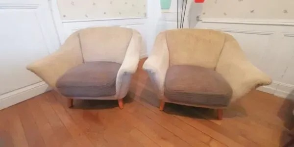 Illustration numéro 4 du produit Fauteuil club annees 50 60