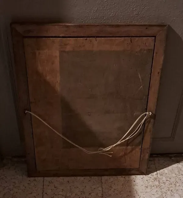 Illustration numéro 4 du produit Lot de 2 cadres photos couple victorien portrait tableau ancêtre femme et homme xix france