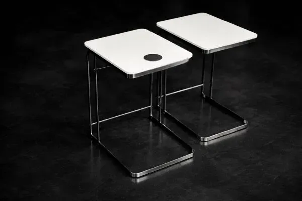 Illustration numéro 4 du produit Vintage Mid-Century Italian Modern White Coffee Tables Carlotta