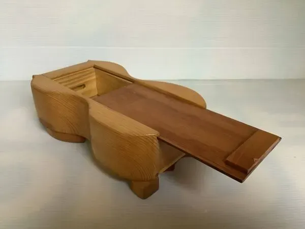 Illustration numéro 4 du produit Tirelire hibou chouette bois scandinave et plexiglass