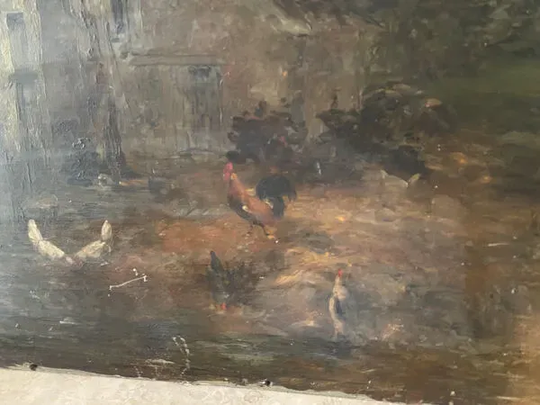 Illustration numéro 4 du produit Nature morte et poules école XIXeme