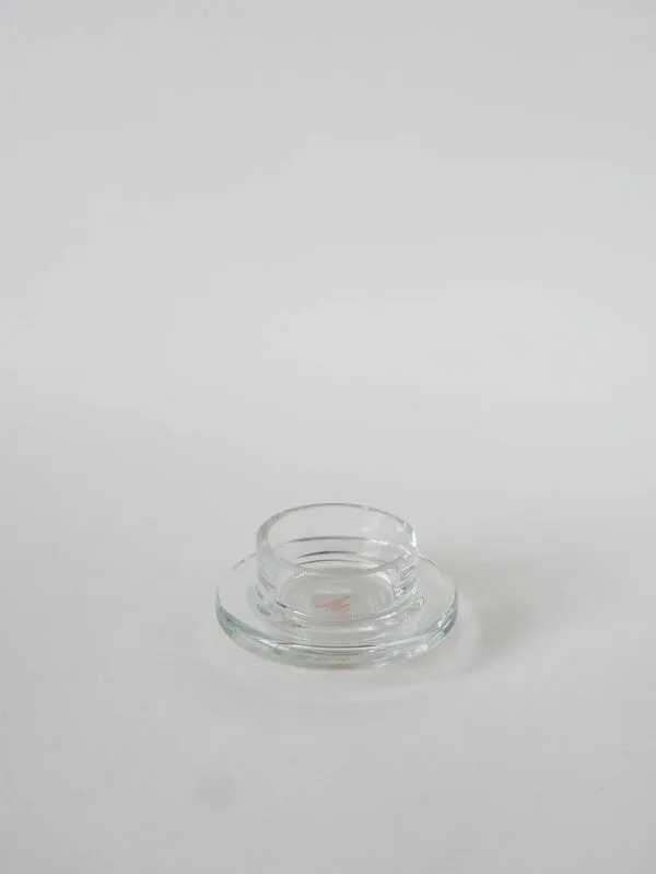 Illustration numéro 4 du produit Beurrier en métal argenté et verre, St Hilaire, 1950