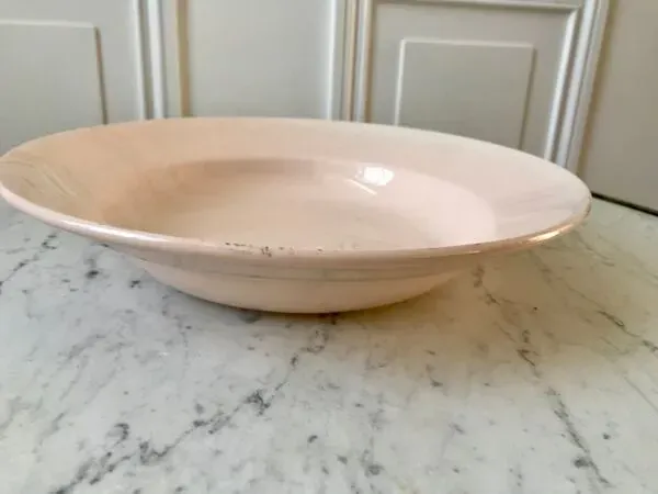 Illustration numéro 4 du produit Plat creux digoin sarreguemines rose années 40