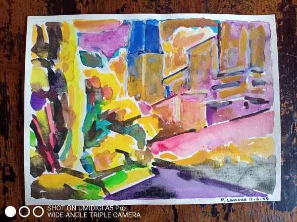 Illustration numéro 4 du produit Pierre Lacroux (1909- 1993) Gouache sur papier 24 x 32 cm - de 1989 - (292)